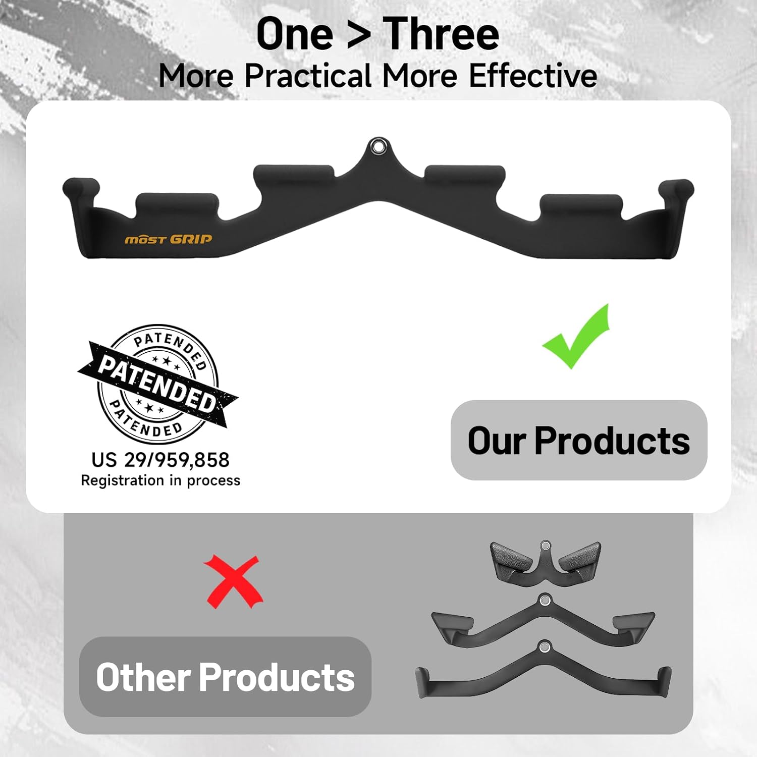 LAT Pull Down Bar with 6 Ergonomic Handles - Image 2