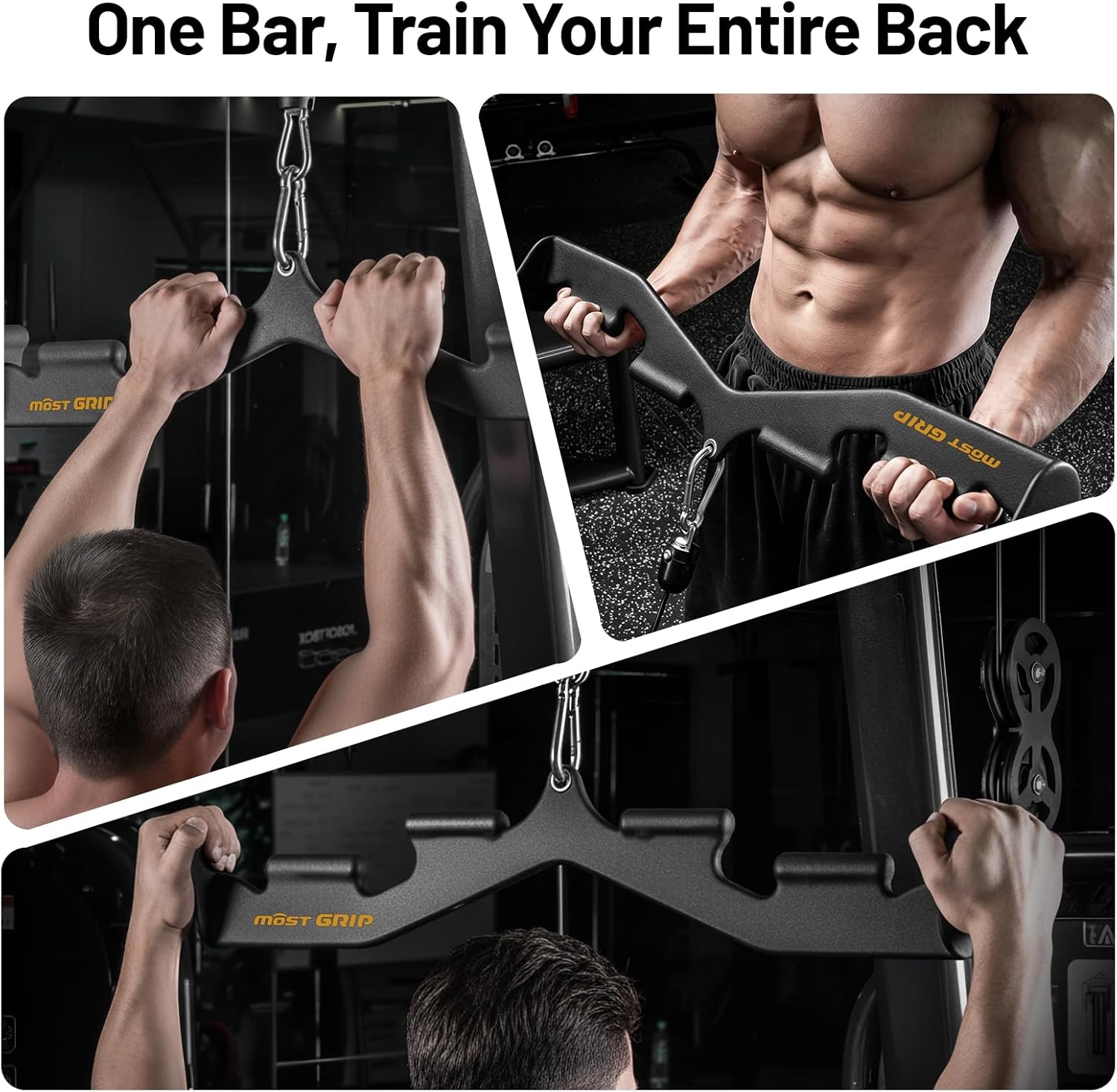 LAT Pull Down Bar with 6 Ergonomic Handles - Image 3