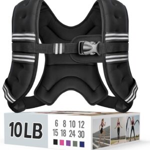 Weighted Vest for Women & Men with Reflective Stripe and Adjustable Buckle